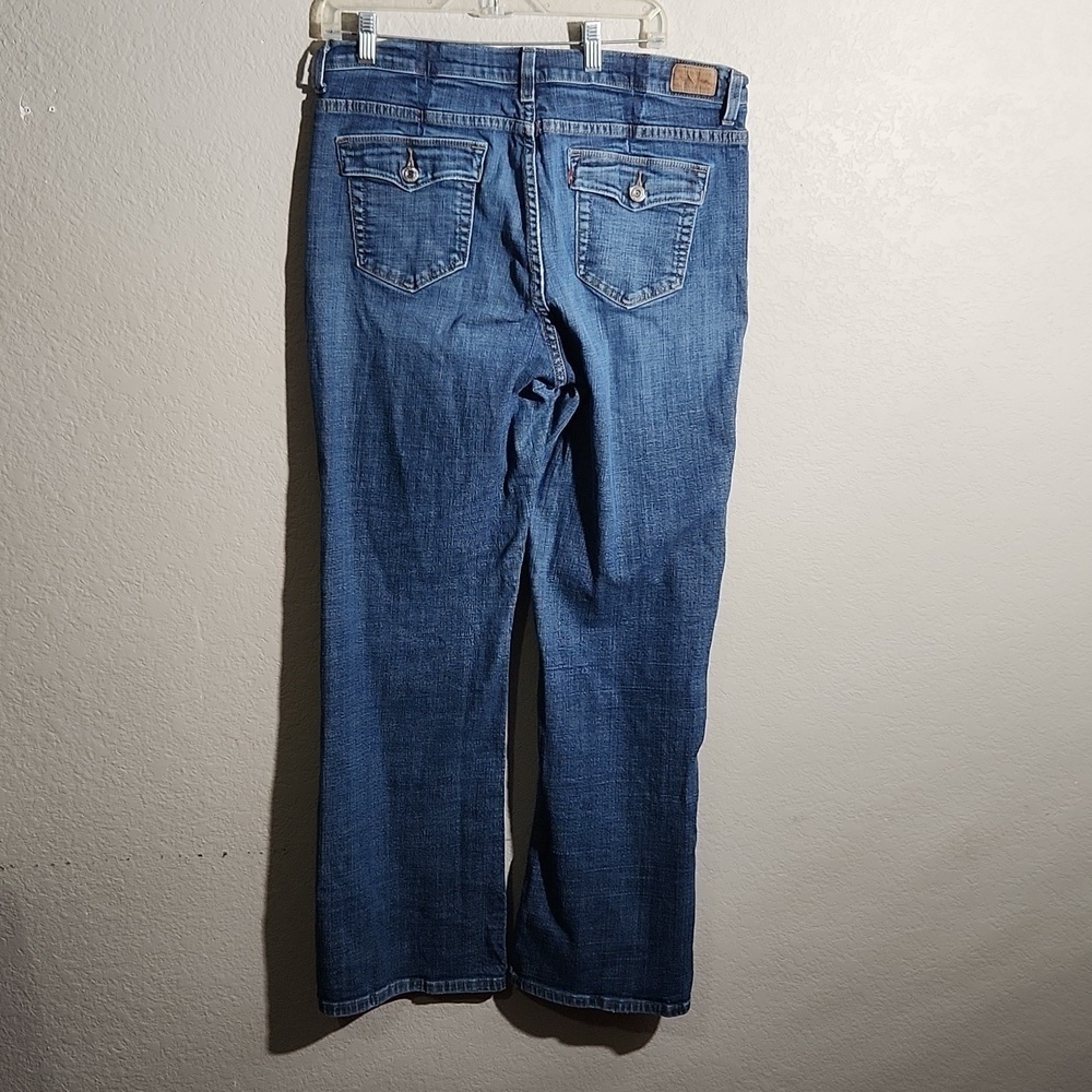 Levis womens jeans size  denim western pants 17 inch flat lay FLAWS no SIZE TAG